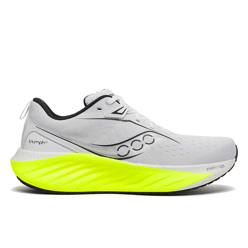 Saucony Triumph 22 Chaussures Course (homme) BLANC/CITRON