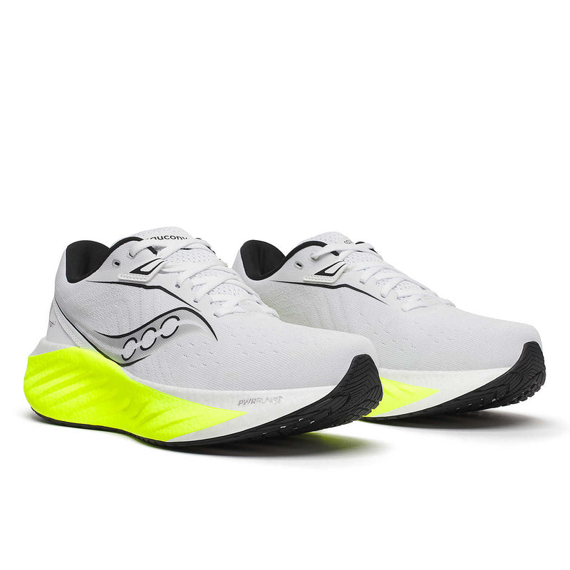 Saucony Triumph 22 Chaussures Course (homme) BLANC/CITRON